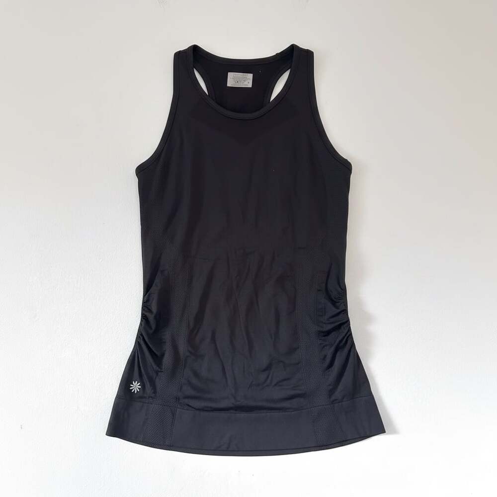 Athleta Fastest Track Racerback Tank Top Black Size M Anti-Slip Hem |
